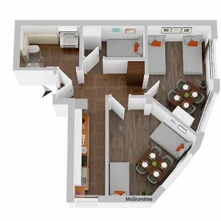Appartement City Centre Apartments With Kitchen & 24H Self Check-In Kleef